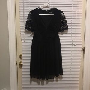 Lulu’s black lace skater dress